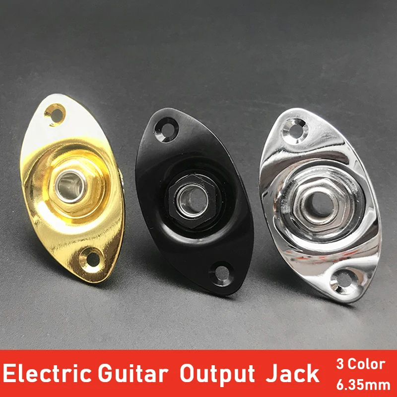 quadrat oval stil lp elektrische gitarre bass 635mm ausgang eingang jack buchse platte für elektrische guitarra zubehör free global shippin