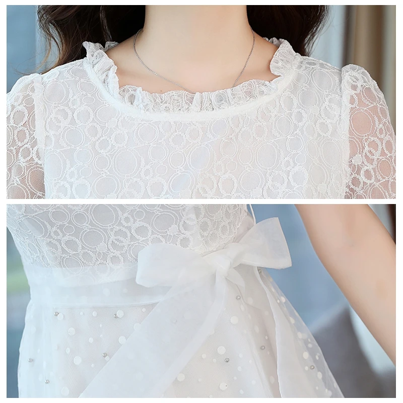 2021 летнее платье для женщин милые комплекты одежды с узором в горошек бантом