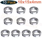 Шарикоподшипники 10 шт.компл. 10x15x4 мм 02138 для радиоуправляемых моделей автомобилей 110 Traxxas 4612 HSP Atomic Himoto RC