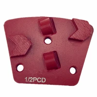 ht metal bond diamond grinding shoes pcd grinding pads with two half pcd arrow segments epoxy concrete coating removing 12pcs