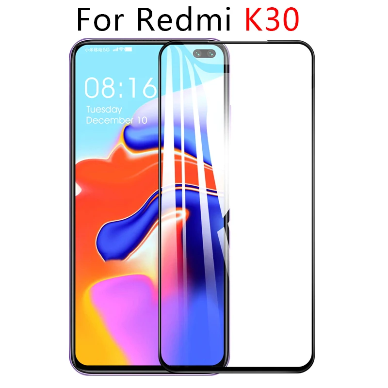 

2Pcs Glass For Xiaomi Redmi K30 K 30 Tempered Glass Full Cover Curved Glue Screen Protector For Xiaomi Redmi K30 20 Pro 5D Glass