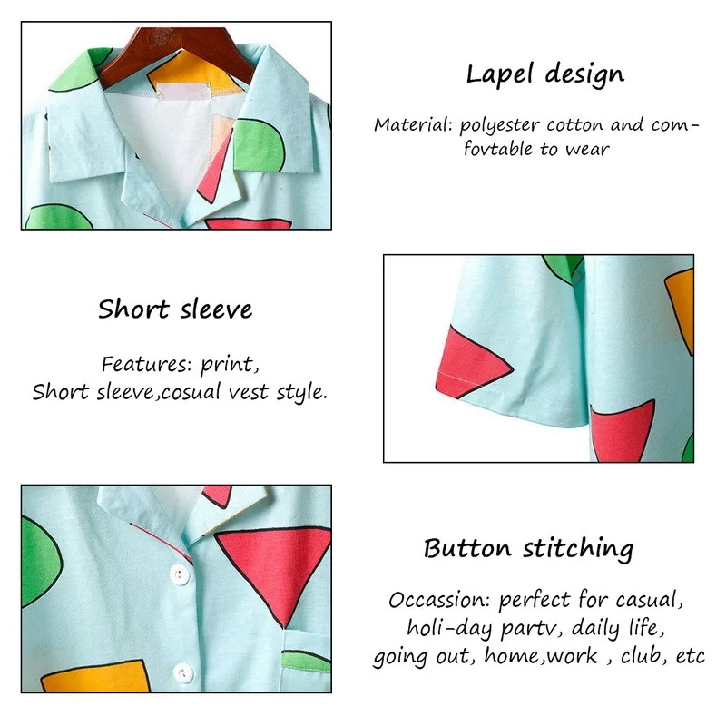 

Pajamas Short-Sleeved Korean Cartoon Fresh and Thin Home Service 2-Piece