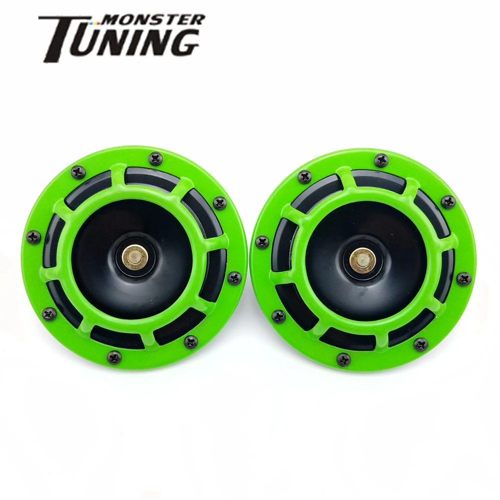 

Tuning Monster 2pcs 12v 115DB Hella Super Loud Compact Electric Blast Tone Car Air Horn Kit For Motorcycle and Car