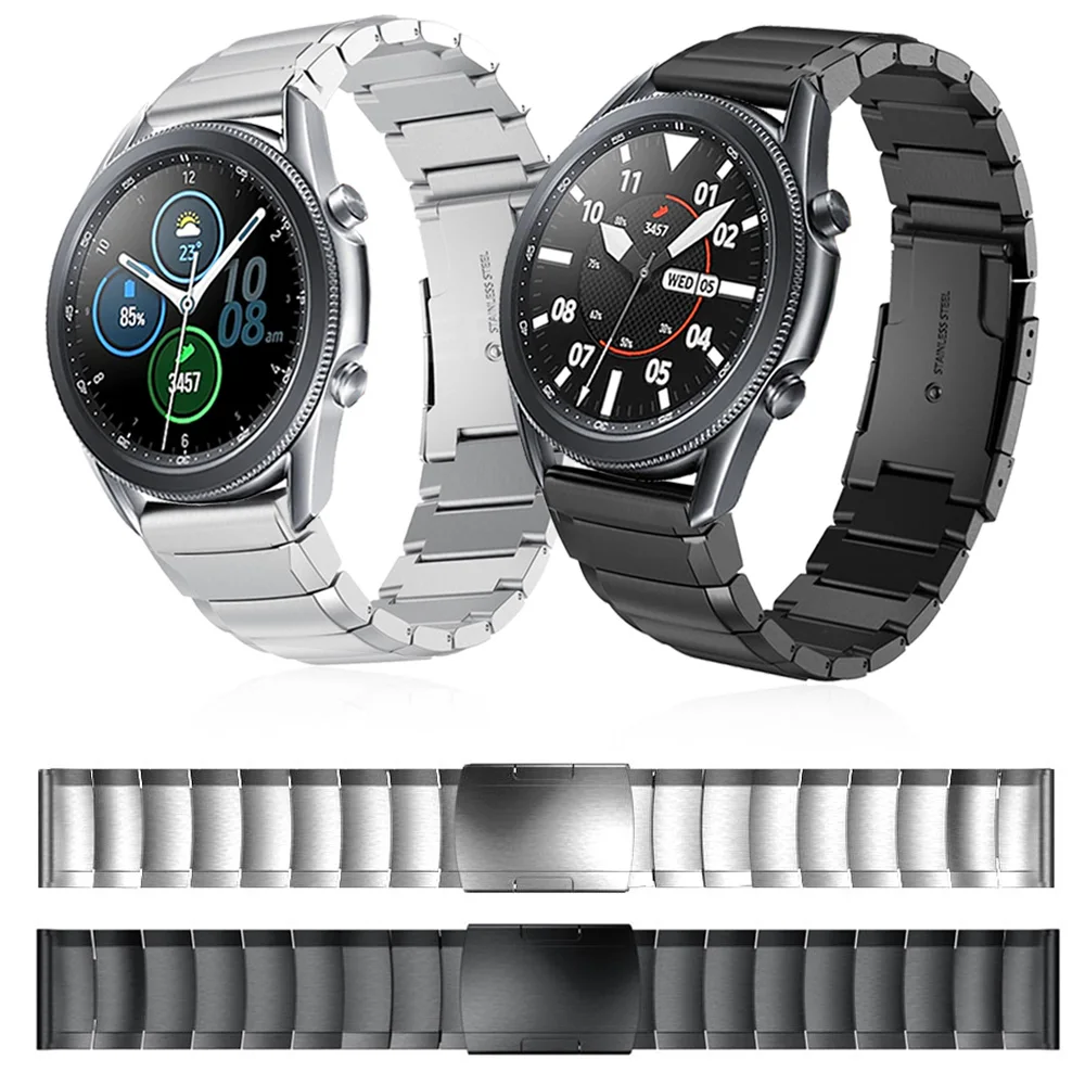 

For Samsung Galaxy Watch 3 LTE Metal Stainless steel Watchband Band 45mm Wrist Strap Watch3 41mm WristBand Bracelet Accessories