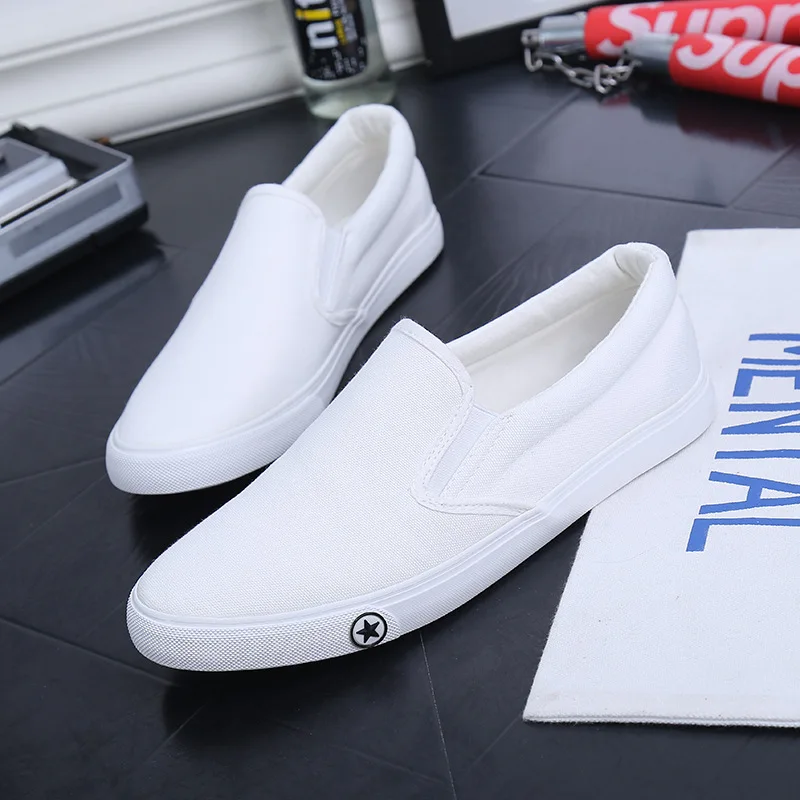

Summer Casual Canvas Shoes Ladies White Shoes Men Women Couples Lazy Shoes Light Breathable Vulcanized Shoes Men Loafersdf456
