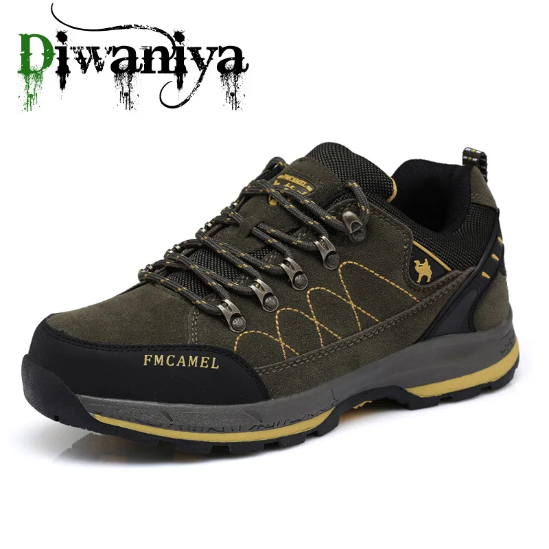 Army Green Diwaniya, новинка, Мужская обувь для активного отдыха, дышащая сетка, походная обувь, лето-осень, нескользящая, прочная,, Мужская походная обувь для путешествий - Цвет: Army Green