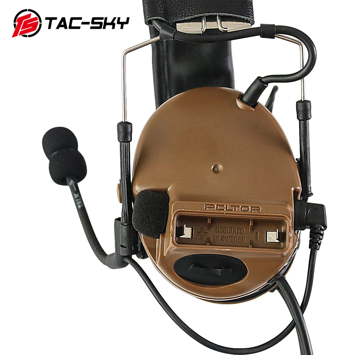 TAC-SKY COMTAC III двойной проходной силиконовый наушник версия шумоподавления тактическая гарнитура+ 2 военных адаптера KENWOOD U94 PTT