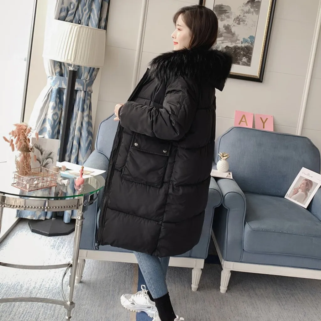 Женский пуховик женская зимняя верхняя одежда 2019 пальто длинная светильник