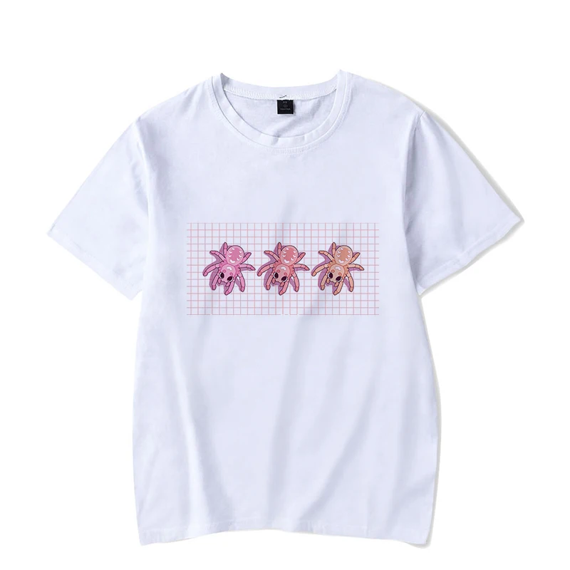 Kawaii пауки черная футболка для женщин веселое Harajuku корейские готические Топы