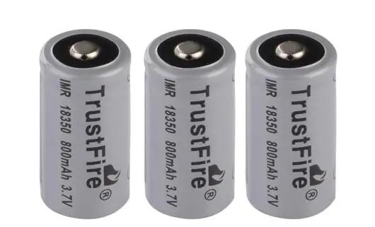 Литий-ионные аккумуляторы для электронных сигарет TrustFire IMR 18350 800 мА · ч 20 шт./лот 3 7