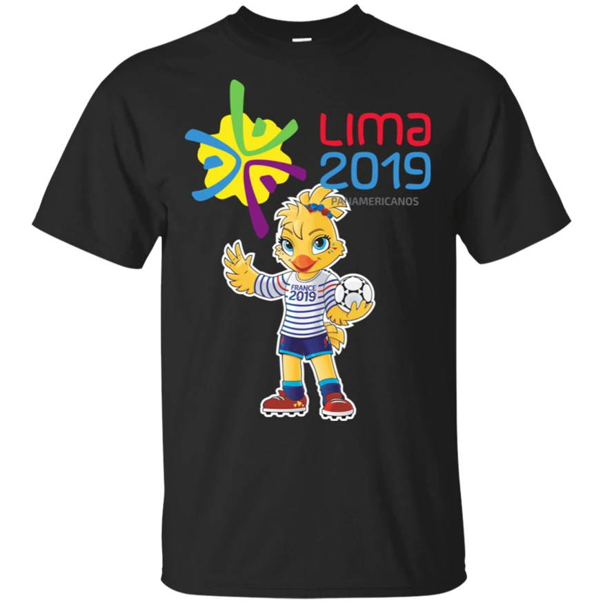 Франция 2019 Pan американские игры Футболка Am Games Черная Мужская и Женская