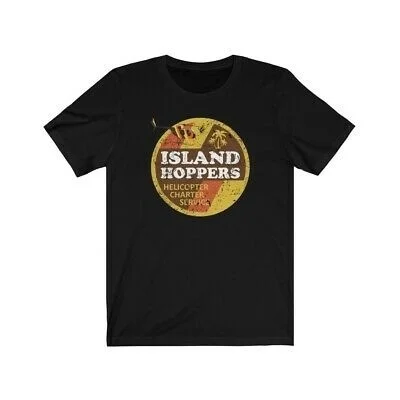 

Magnum PI 80s Retro TV Hawaii Island Hoppers Helicopter Faded T-Shirt
