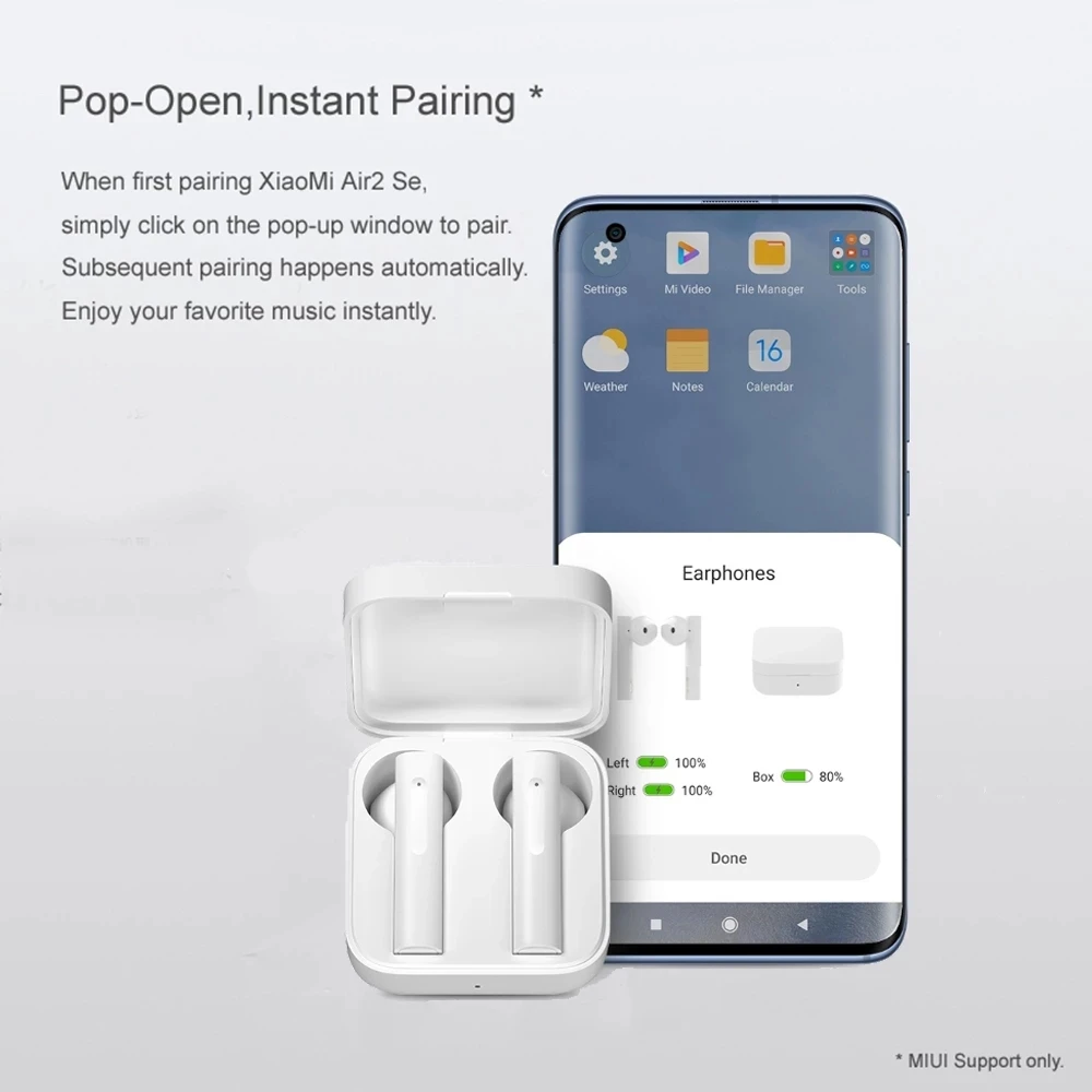 저렴한 18 Pcs Global Edition Xiaomi Air2 SE 무선 블루투스 5.0 이어폰 TWS 이어 버드 5.0 Air 2 SE 이어 버드 터치