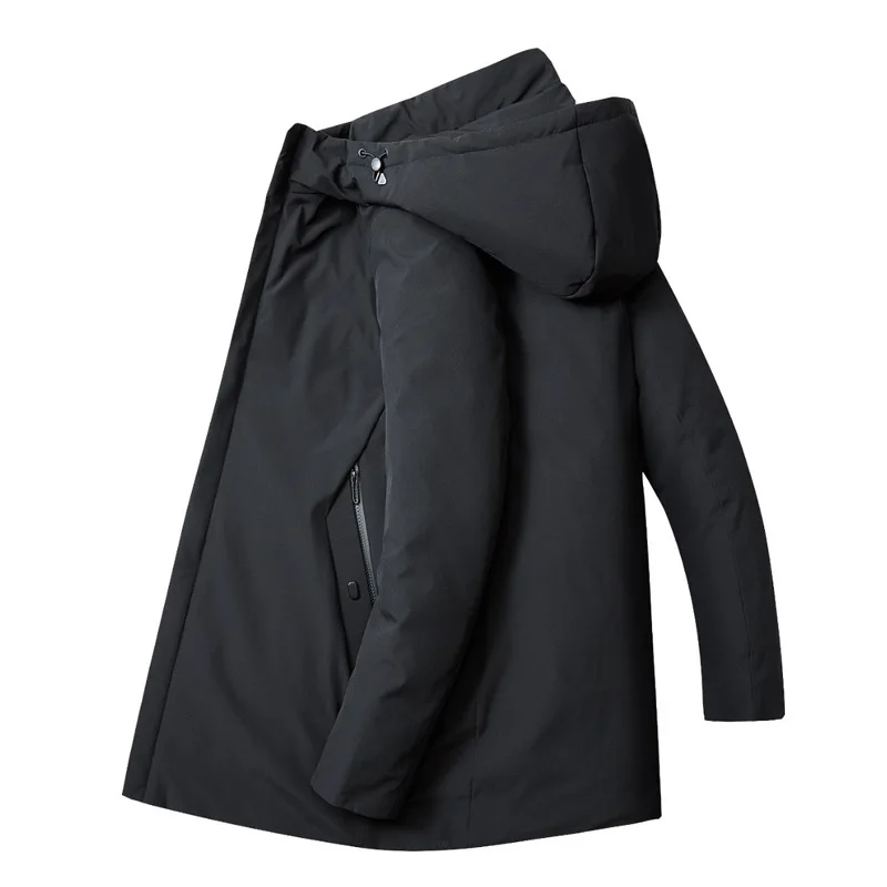 Winter padded jacket men 2020 thick long padded jacket men's new large hooded solid  cotton jacket casual fashion warm jacket