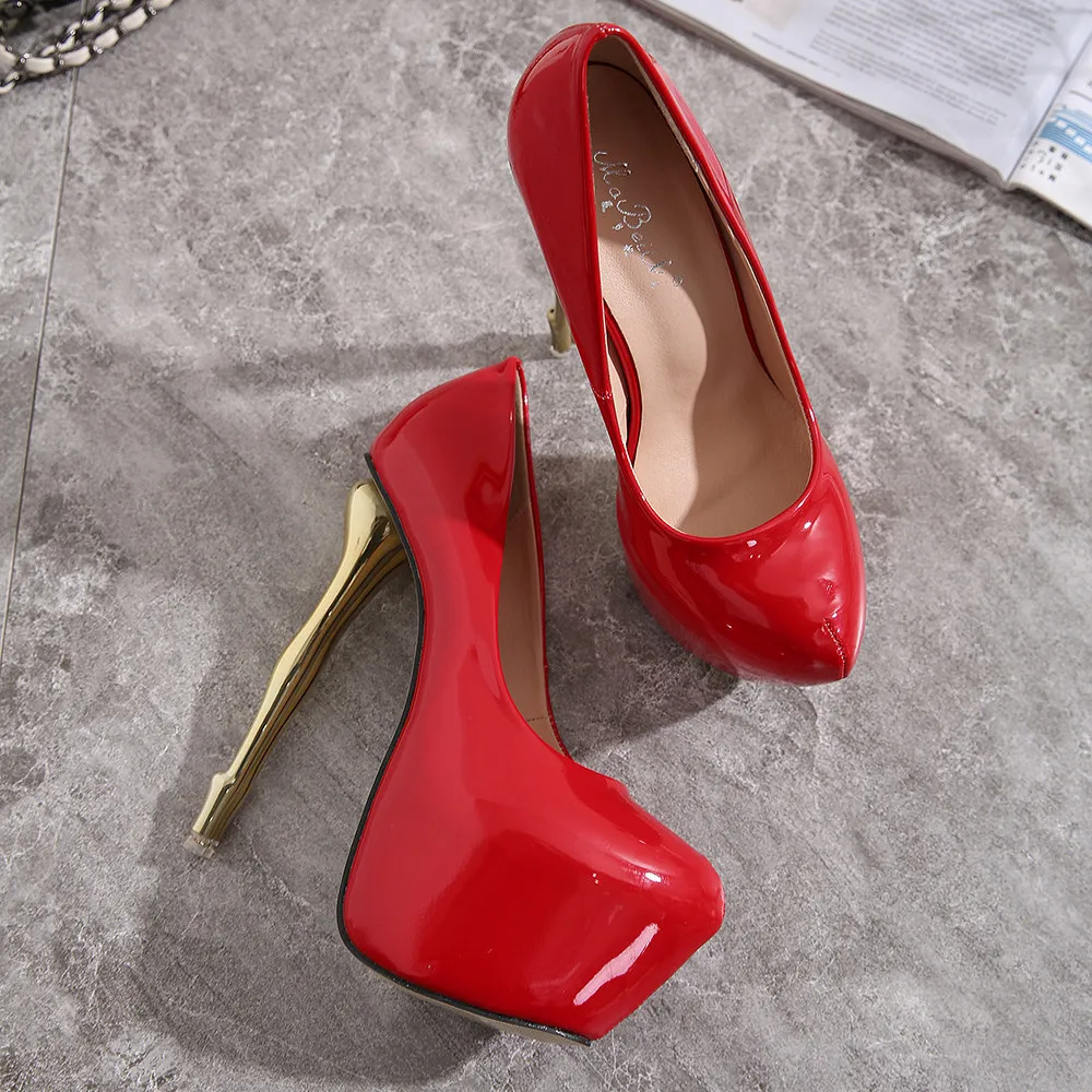 2020 new Women Sexy Extreme 16cm High Heels Scarpins red prom Party dress Pumps Lady Fetish Valentine Wedding 6cm Platform Shoes | Обувь
