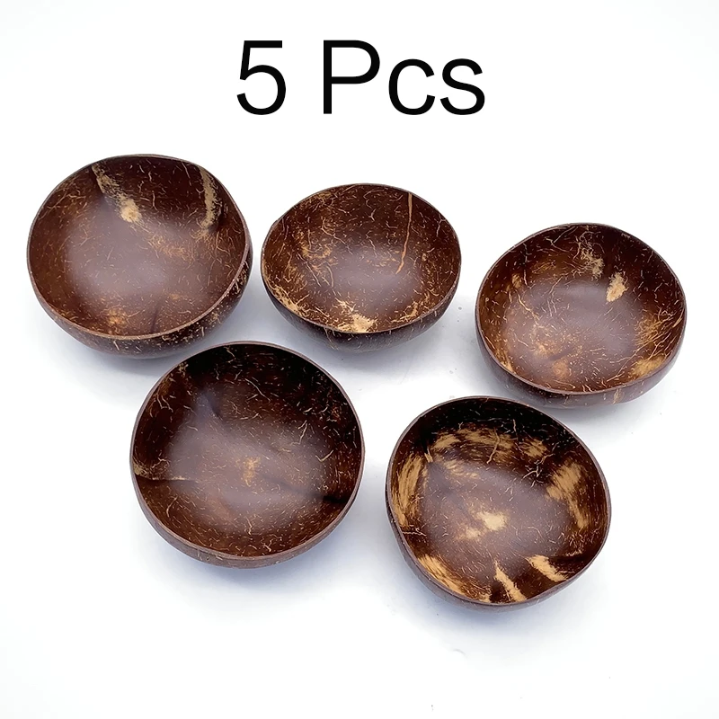 Тренд натуральная чашка в виде кокоса набор ложка фруктовый салат лапша рис чаша