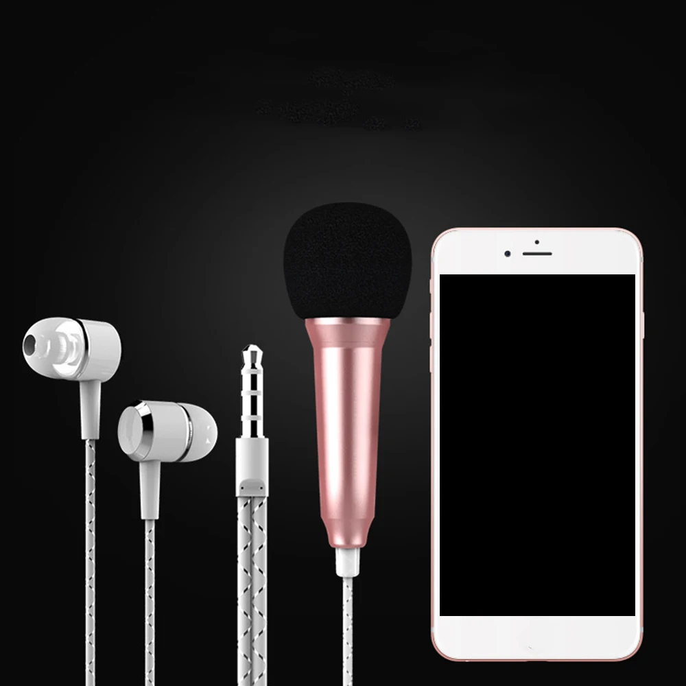 Универсальный проводной микрофон для телефона маленький мини конденсатор
