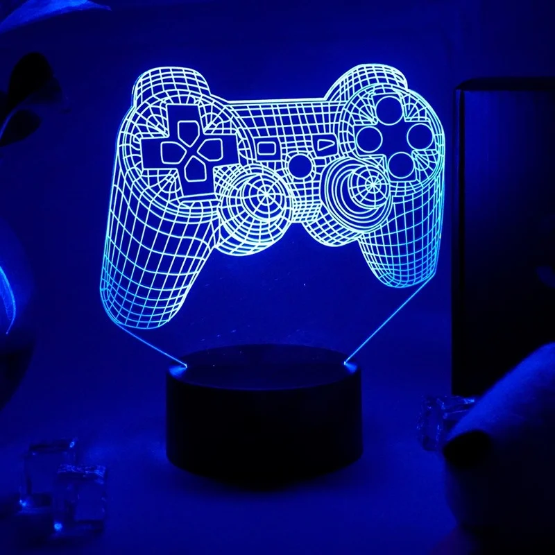 

3D Night Lamp Gaming Room Desk Setup Lighting Decor on the table Game Console Icon Logo Sensor Light for Kids Bedside Gift