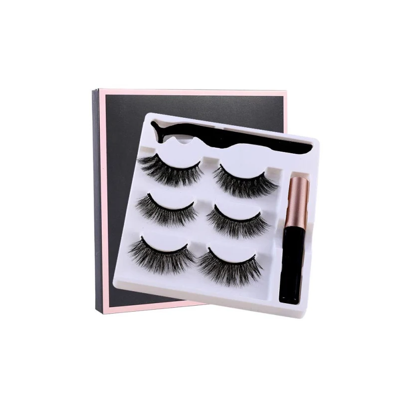 

Magnetic Eyelashes with 5 Magnets Curling Lashes Lengthening False Eyelashes Natural Magnet Handmade Eyelash Extension Makeup