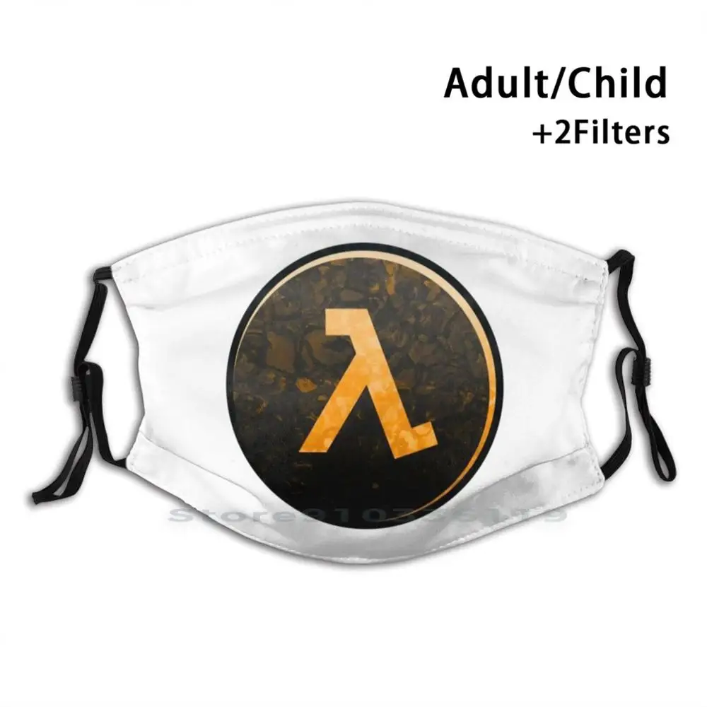 

Половинная 2 Lambda для взрослых и детей, моющаяся смешная маска для лица с фильтром, половинная жизнь 2 Lambda половинная жизнь, диафрагма, научный...