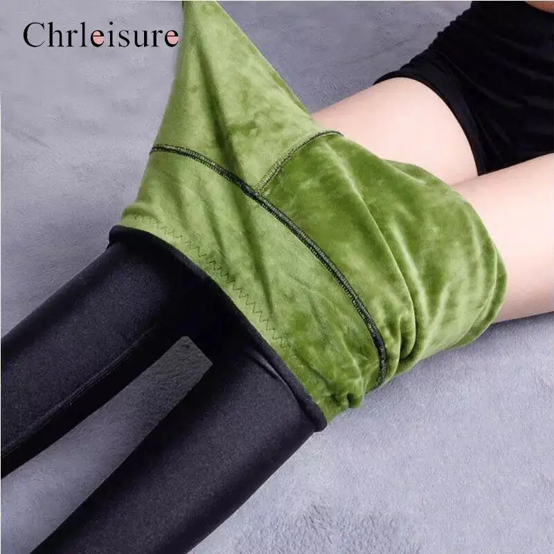

High Waist Warm Leggings Winter Wormwood Skinny Cold-Resistant Leggins Female Thick Casual Stretch Pregant Legging Women