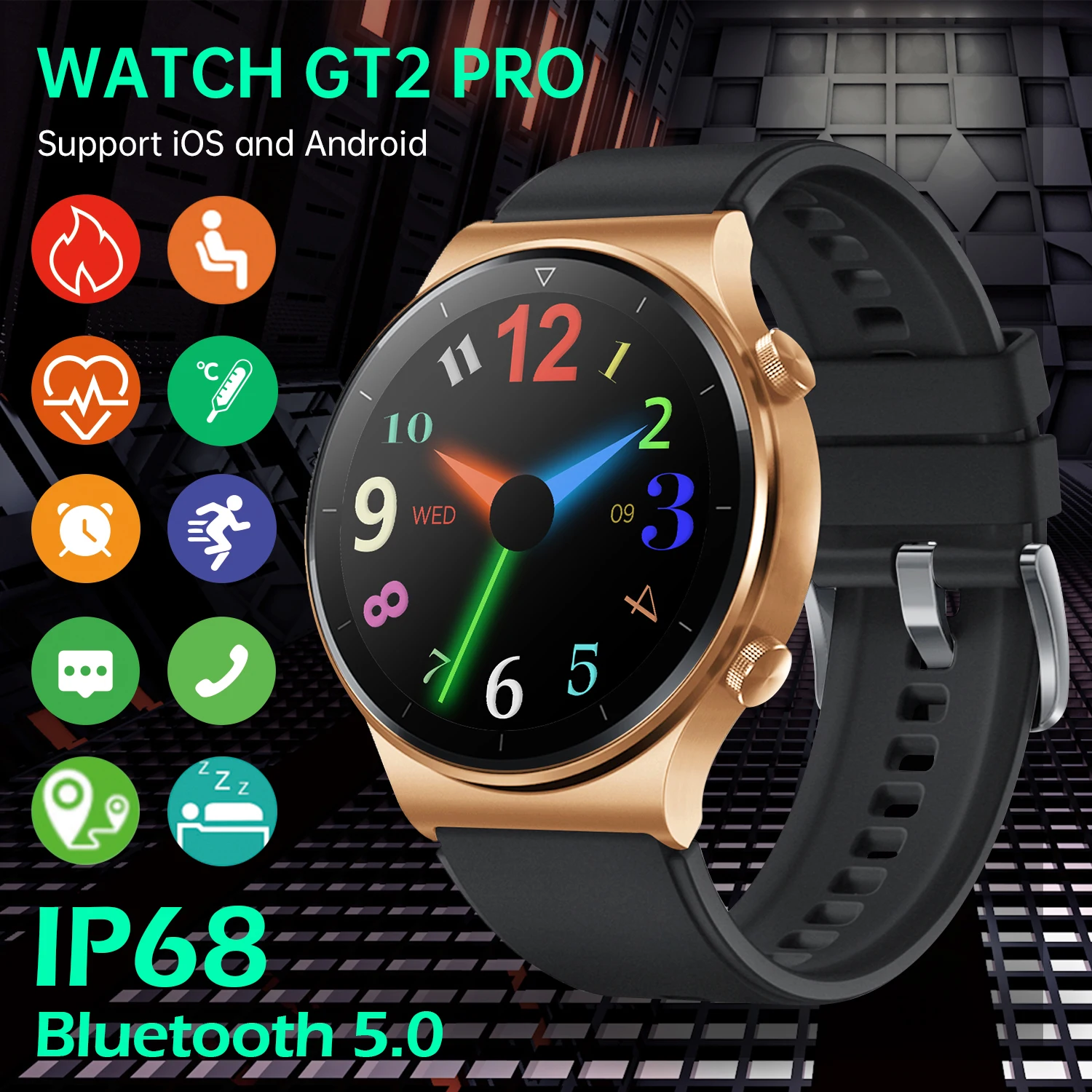 

2021 Hot Sale Global Version HUAWE Watch GT2 Pro SmartWatch 14Days Battery Life GPS Wireless Charging Full Touch Call Health