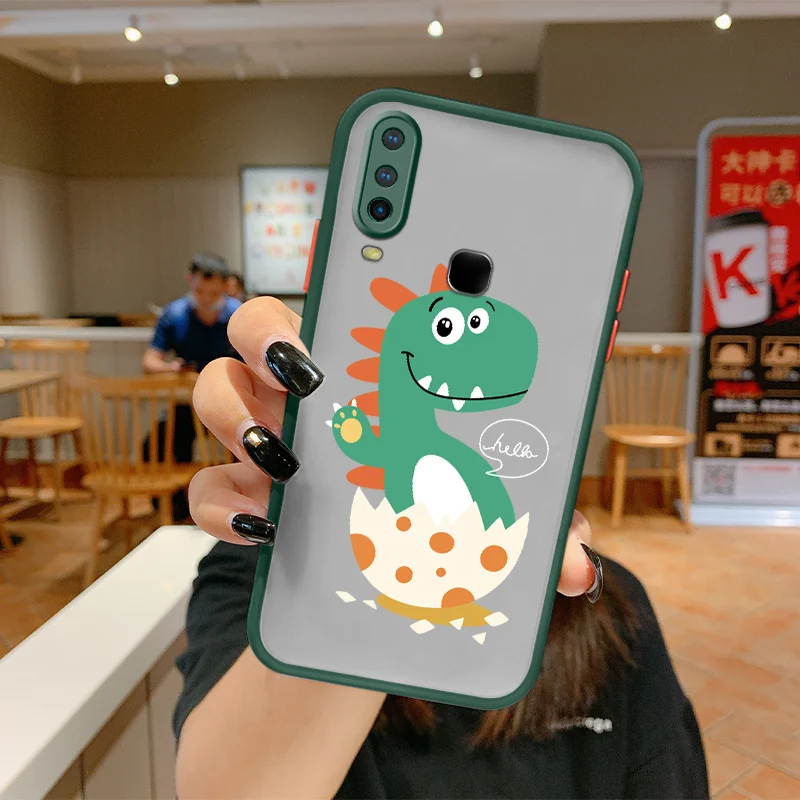 

Cute Dinosaur Liquid Slicone Phone Cover Vivo V20 SE V15 V15PRO V11 PRO V19 Y19 Y17 Y15 Y13 Y12 Y5S Y3 Y3S Y53S Y11 Soft Case