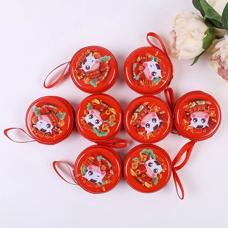 

New Style Multiple Models Tinplate Change Wallet Creative Coin Earphone Storage Bag Christmas New Year Gift Change Wallet