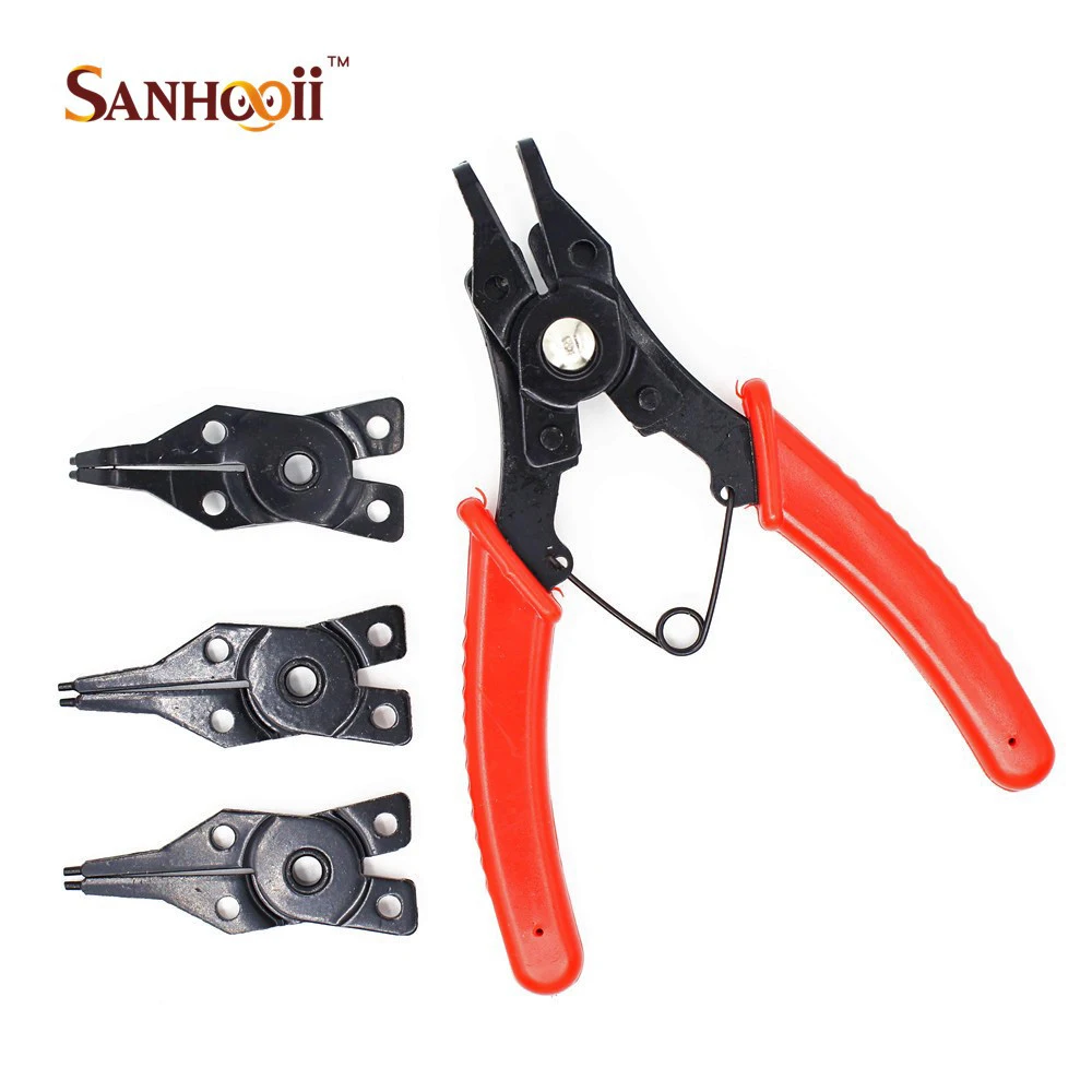 

Four-in-one Multifunction Circlip Pliers Snap Ring Pliers Card Straight Outside Gadgets Hand Tool ZM56