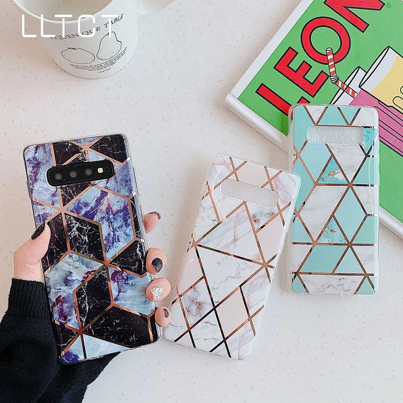 Чехол LLTCT для телефона Samsung Galaxy A10 M10 A20 A30 A50 A31 A41 A51 A71 A10S A20S A70 A90 A505 A307 A507 Мраморная