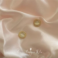 lovmi 925 silve earring fashion jewerly charm cat eye stone vintage gold earrings free shipment for engagement weddnig party