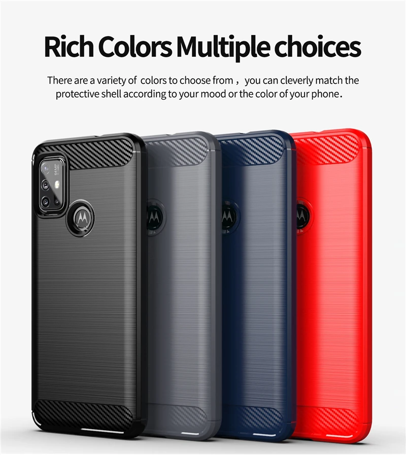 for cover motorola moto g30 case for motorola moto g30 g50 g60 bumper silicone carbon fiber shell back case for moto g30 cover free global shipping