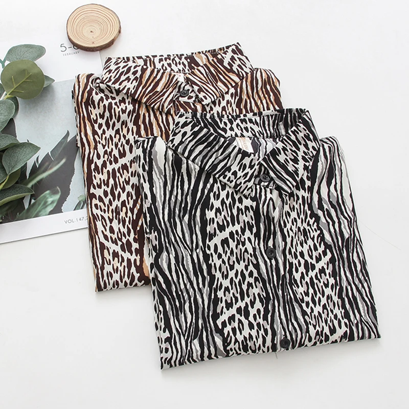 Европейская американская женская шифоновая рубашка с длинным рукавом и