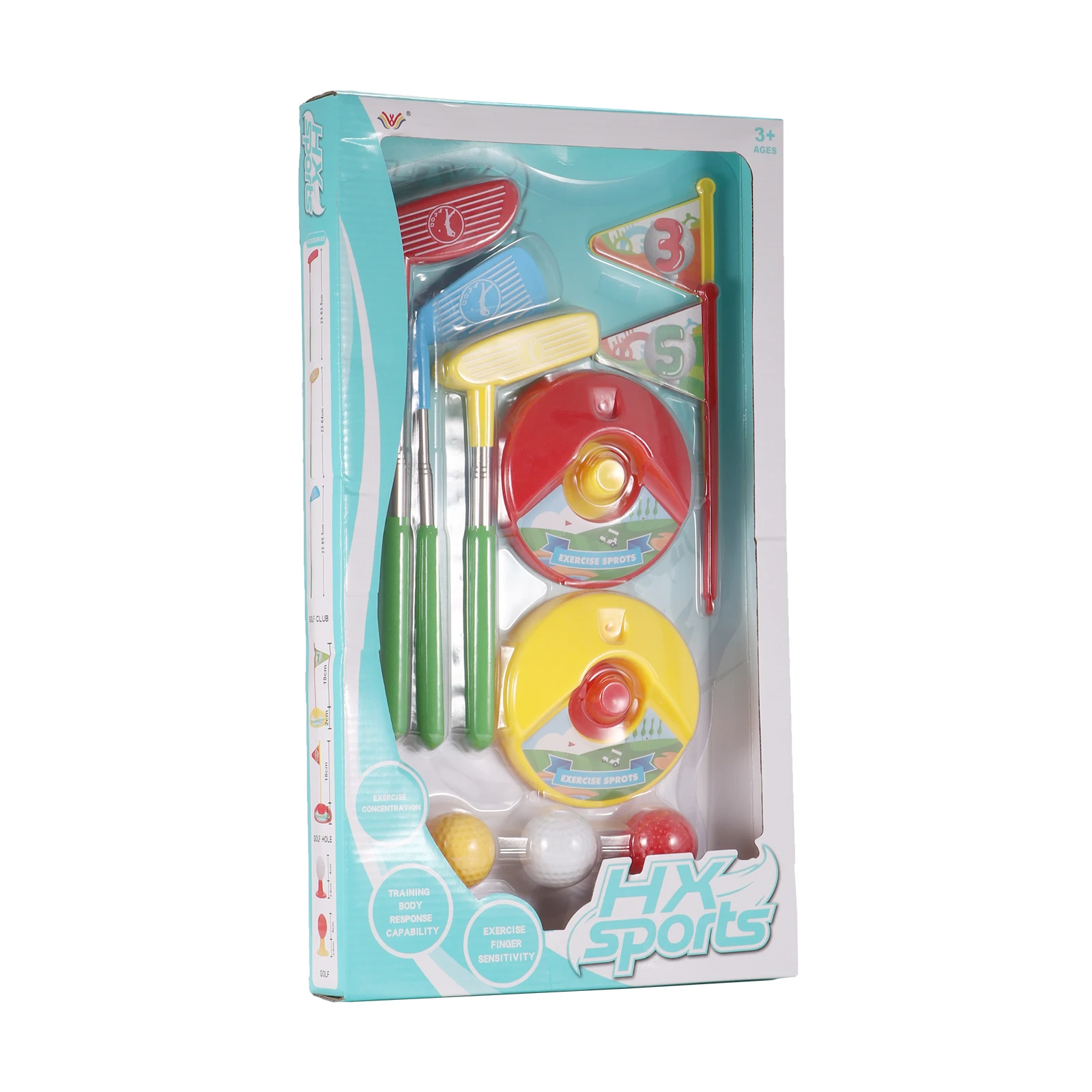 

Golf Club Suit Creative High-quality Outdoor Colorful Golf Ball Kit Parent-child Toys Golf Ball Games Toys Set for Kids Children