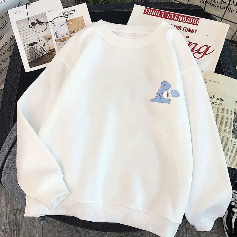 

Spring and summer round neck sweater for boys and girls long sleeve Pullover loose couple printed clothes