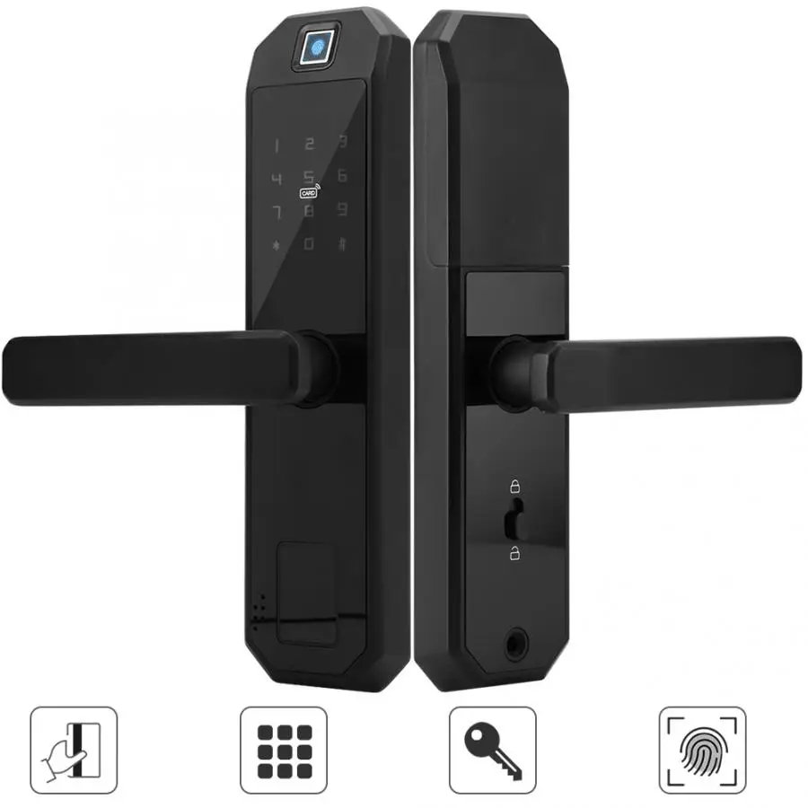 Смарт замок дверной электронный со сканером отпечатков пальцев и