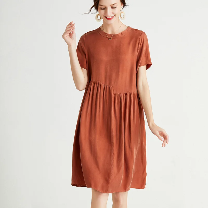 Vestido de verano mujer negro ropa de talla grande 2021 de moda de señora Casual elegante mancha vestidos