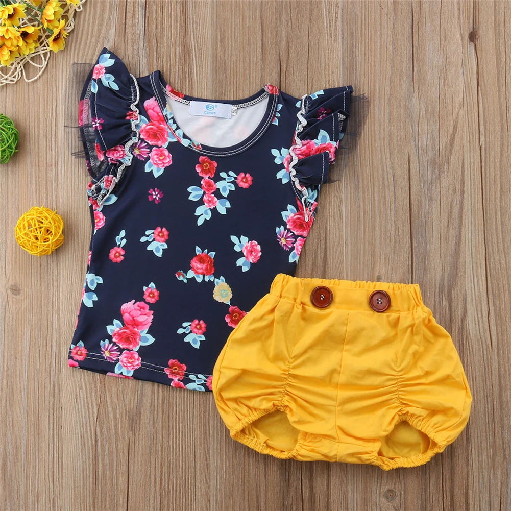 Одежда для девочек Новинка 2020 года комплект детской одежды футболка с цветочным