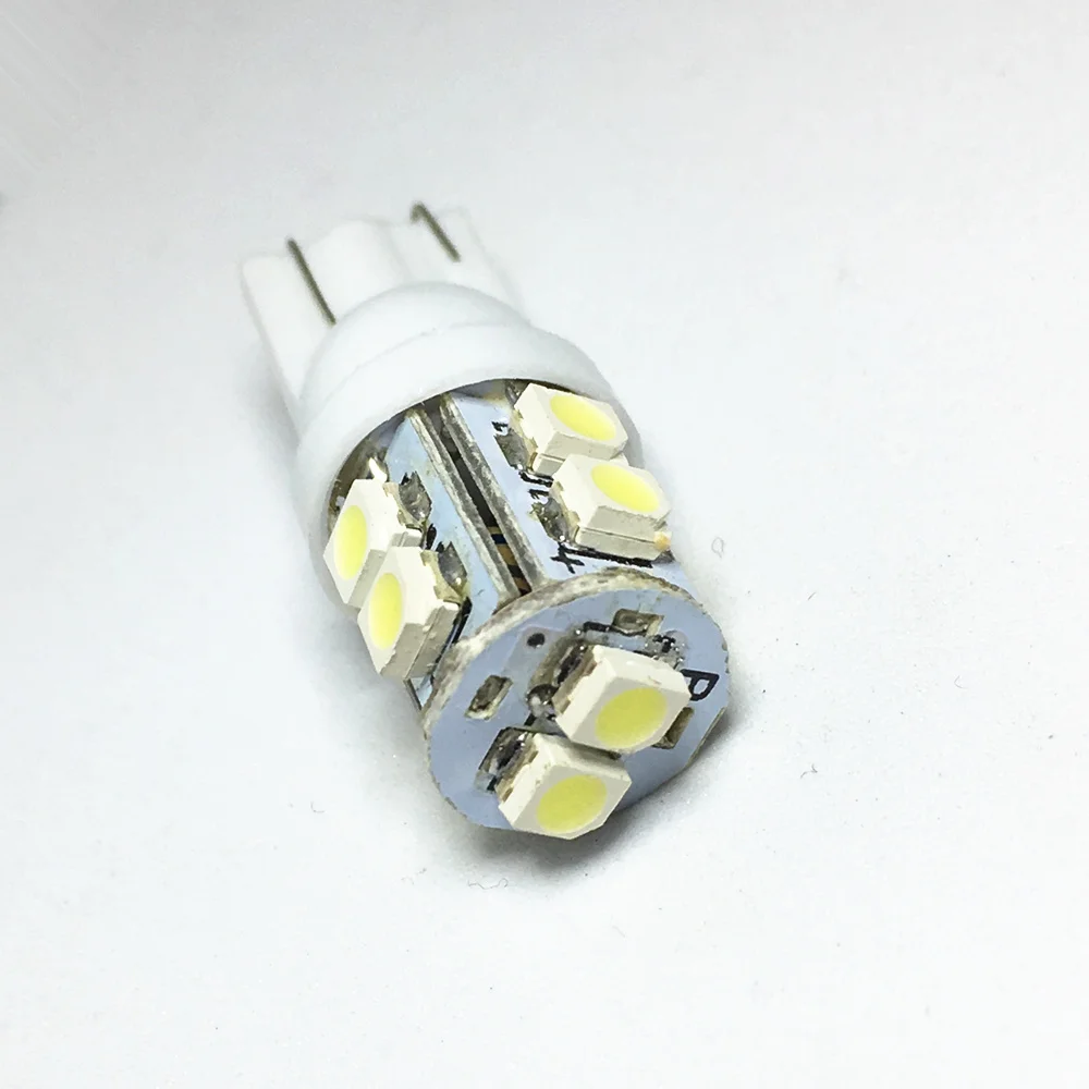 100 шт. автомобильный W5W T10 светодиодный светильник 168 194 1210 10 SMD для багажника
