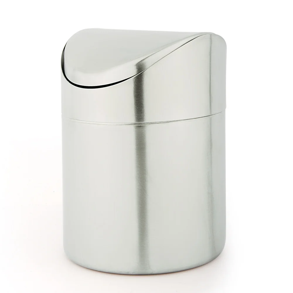 Креативный мини стол из нержавеющей стали столешница мусорное ведро для