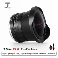ttartisan 7 5mm f2 aps c fisheye lens manual focus for sony e fuji x canon eos m rf nikon z leica sigma l mount cameras