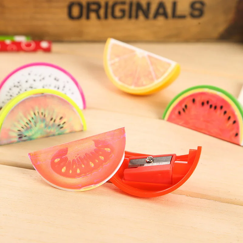 

Kawaii Fruit Hand Pencil Sharpener Child Fanny Stationery School Supplies Papeleria Taille Crayon Tempera SP99