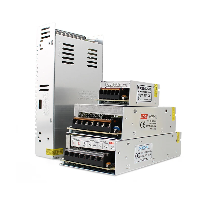 AC DC 5V 12V 24V 36V 48V импульсный источник питания трансформатор 220V на 1A 2A 3A 5A 6A 8A 10A 15A 20A 25A