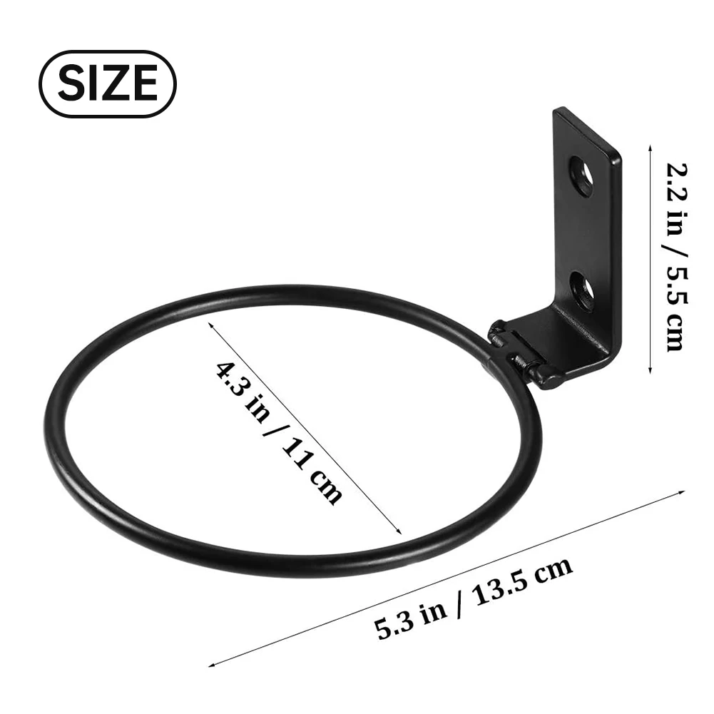 

3PCS Wall Plant Pot Holder Hanging Planter Flower Pot Ring Rack Hanger Outdoor Rings Bracket 4inch For Garden Balcony Wall DIY