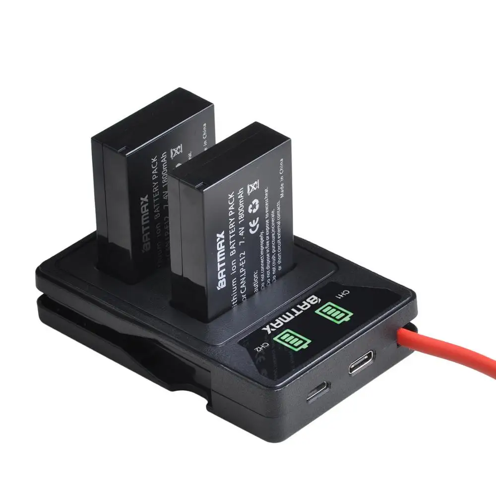 4 шт. аккумулятор для цифровой камеры LPE12 LP E12 1800 мАч светодиодный USB зарядное