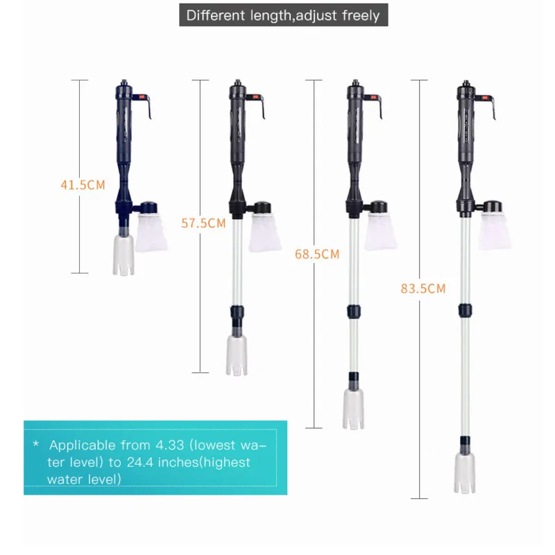 

2021 Electric Water Changer Fish Tank Aquarium Cleaning Tools Water Pump Sand Washer Gravel Cleaner Siphon Water Filter Pump