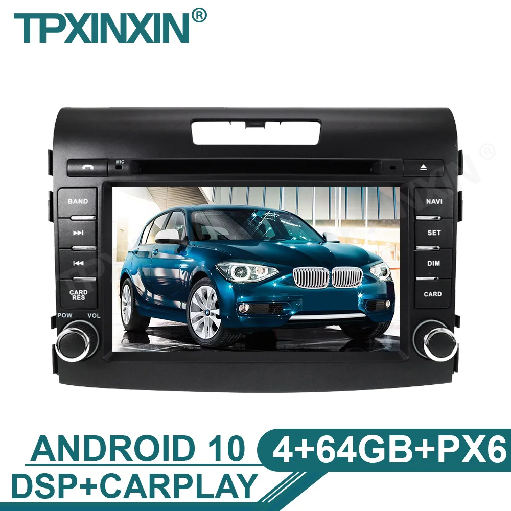 

For Honda CRV CR-V 2012-2016 Android 10 DSP Car GPS Navigation Car DVD Player Head Unit Multimedia Radio Tape Recorder PX5/6 DSP
