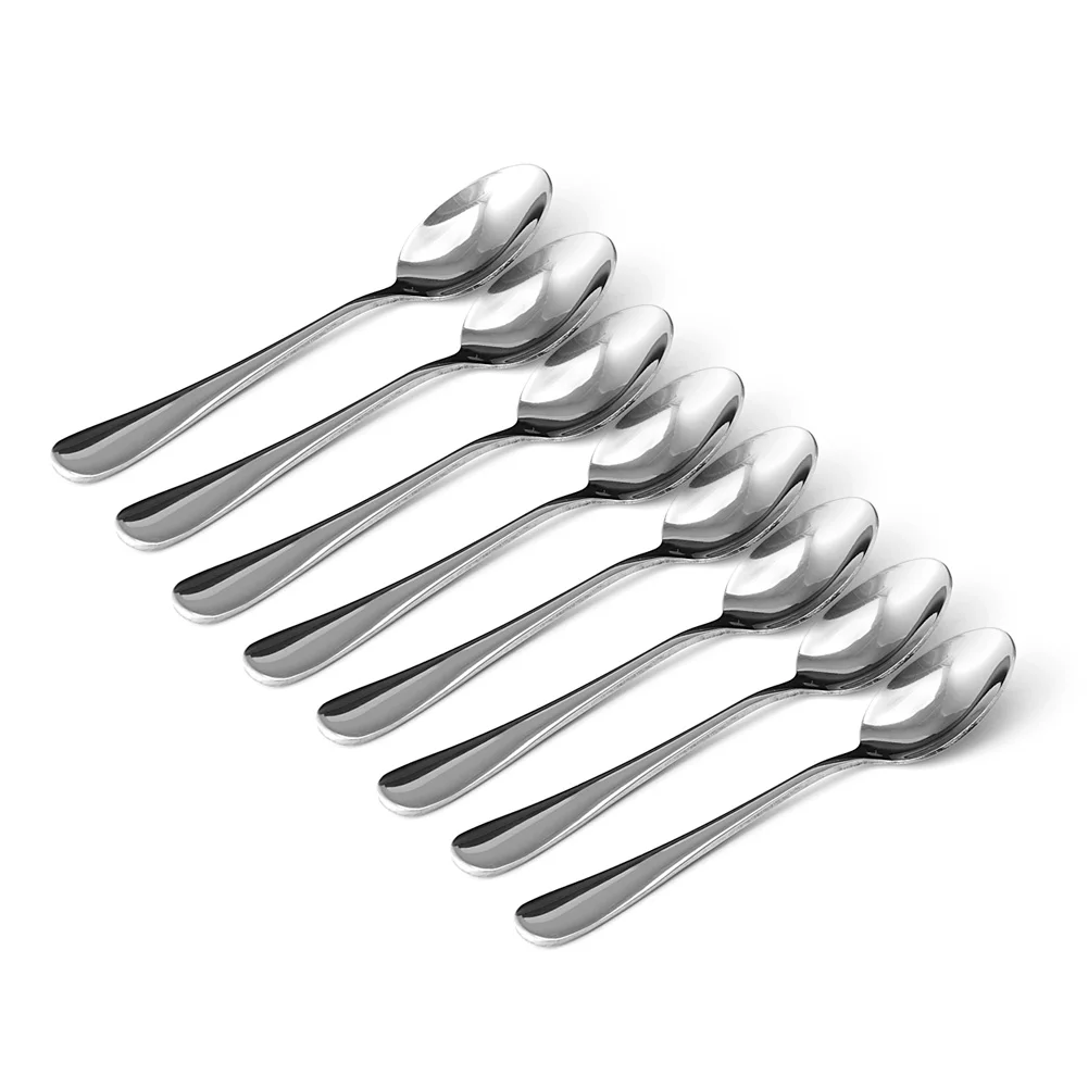 8 Pcs Demitasse Espresso Steel Stainless Spoon Tea Coffee Soup Rice New | Дом и сад