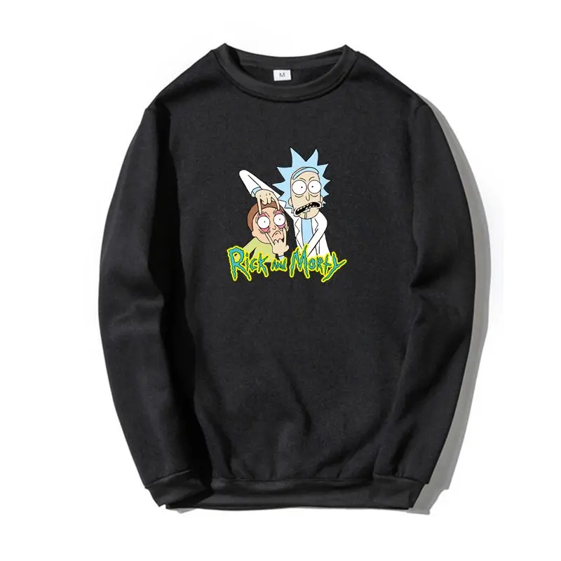 

2021 Autumn And Winter Hip-Hop Printed Rick And Moti Sweater Men'S Anime Found Neck Funny Long-Sleeved Casual Fop Rick Morti