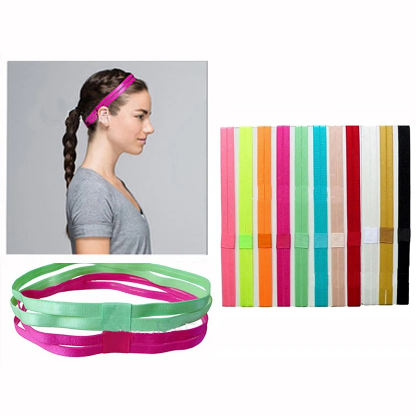 

Thin Non-Slip Elastic Sport Headbands Football Hair Headbands for Women and Men Athletic Headbands for Workout Gym Fitness